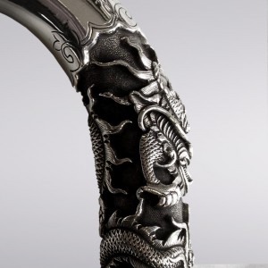 Finition canne en argent