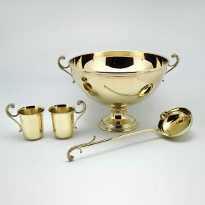 Set à punch en metal doré Orfèvrerie Camille Orfèvre Paris