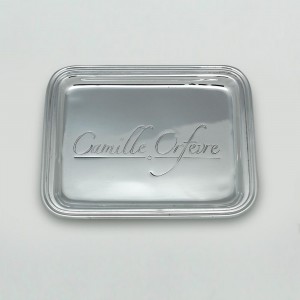 Plateau à lettre doucine métal argenté Camille Orfèvre